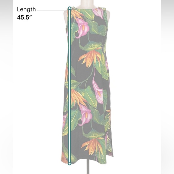 Tropical Floral Sleeveless Dress - Picture 4 of 5